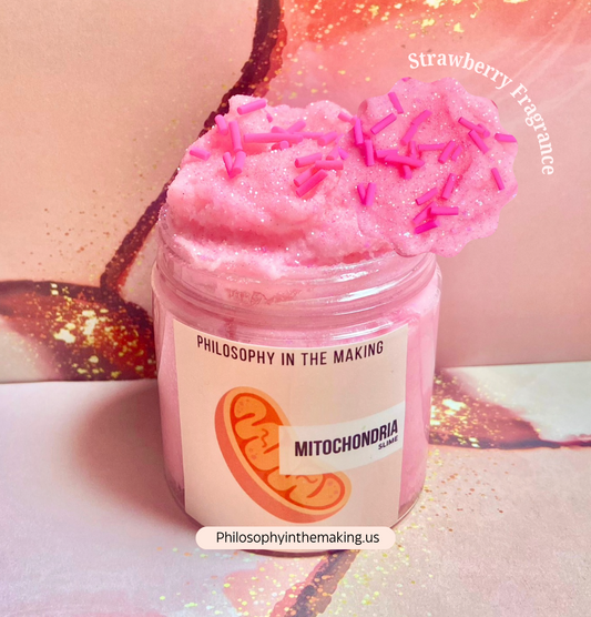 Mitochondria Strawberry Cloud Slime, Cloud Slime, Aromatherapy Slime, Stress Toy, Cloud Slime