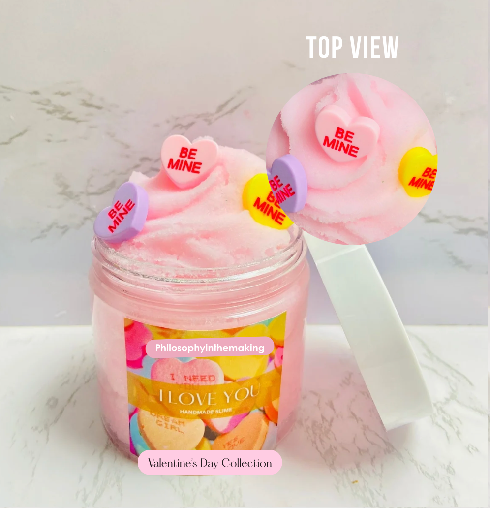 "I Love You" Valentine's Day Cloud Slime, Aromatherapy Slime, Stress Toy, Cloud Slime