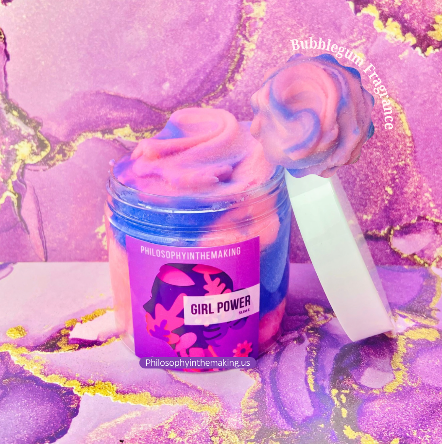 Girl Power Bubblegum Cloud Slime, Aromatherapy Slime,Therapy, Stress Toy