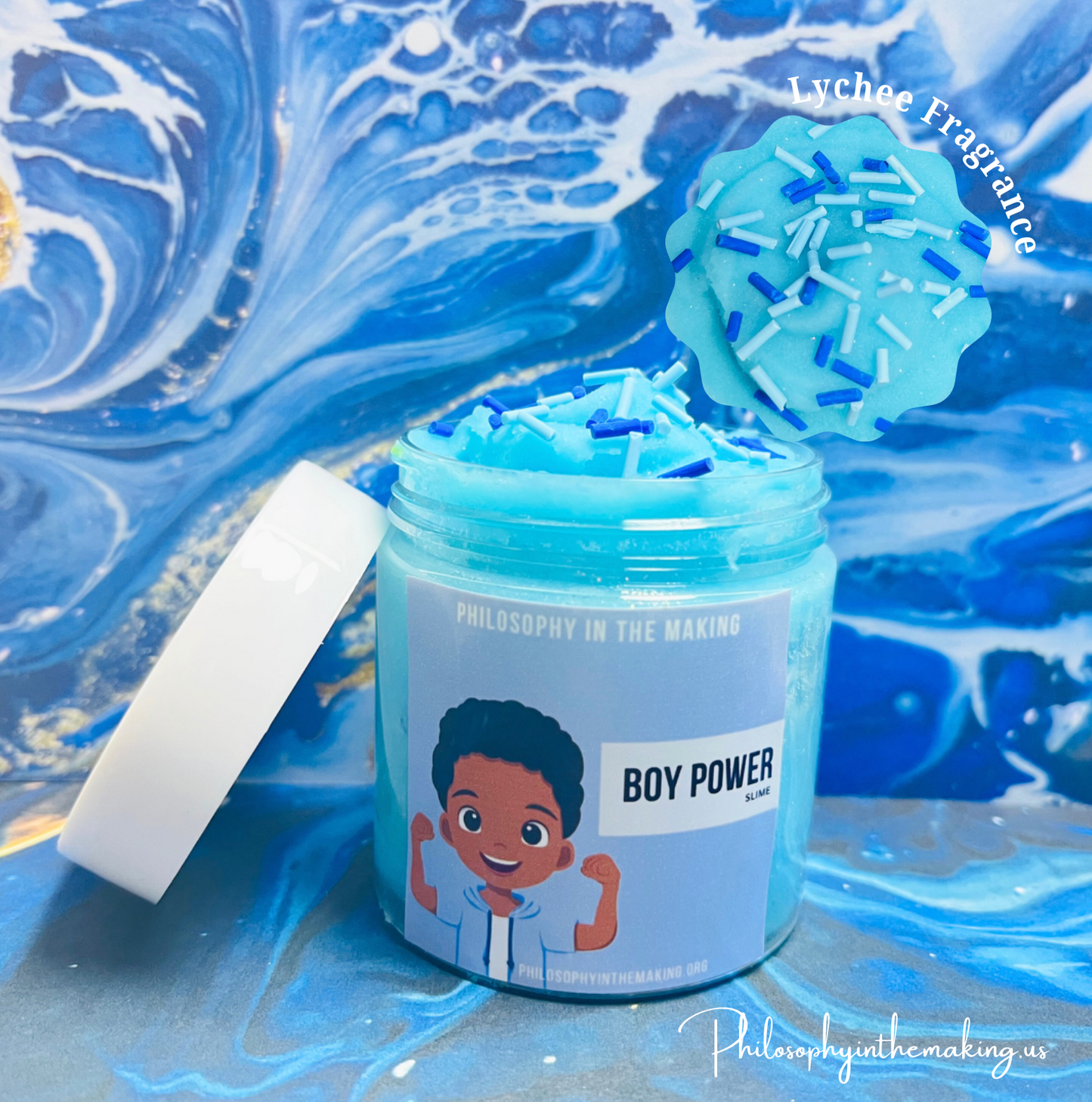 Boy Power Inspired Cloud Slime, Aromatherapy Slime,Therapy, Stress Toy, Lychee Slime
