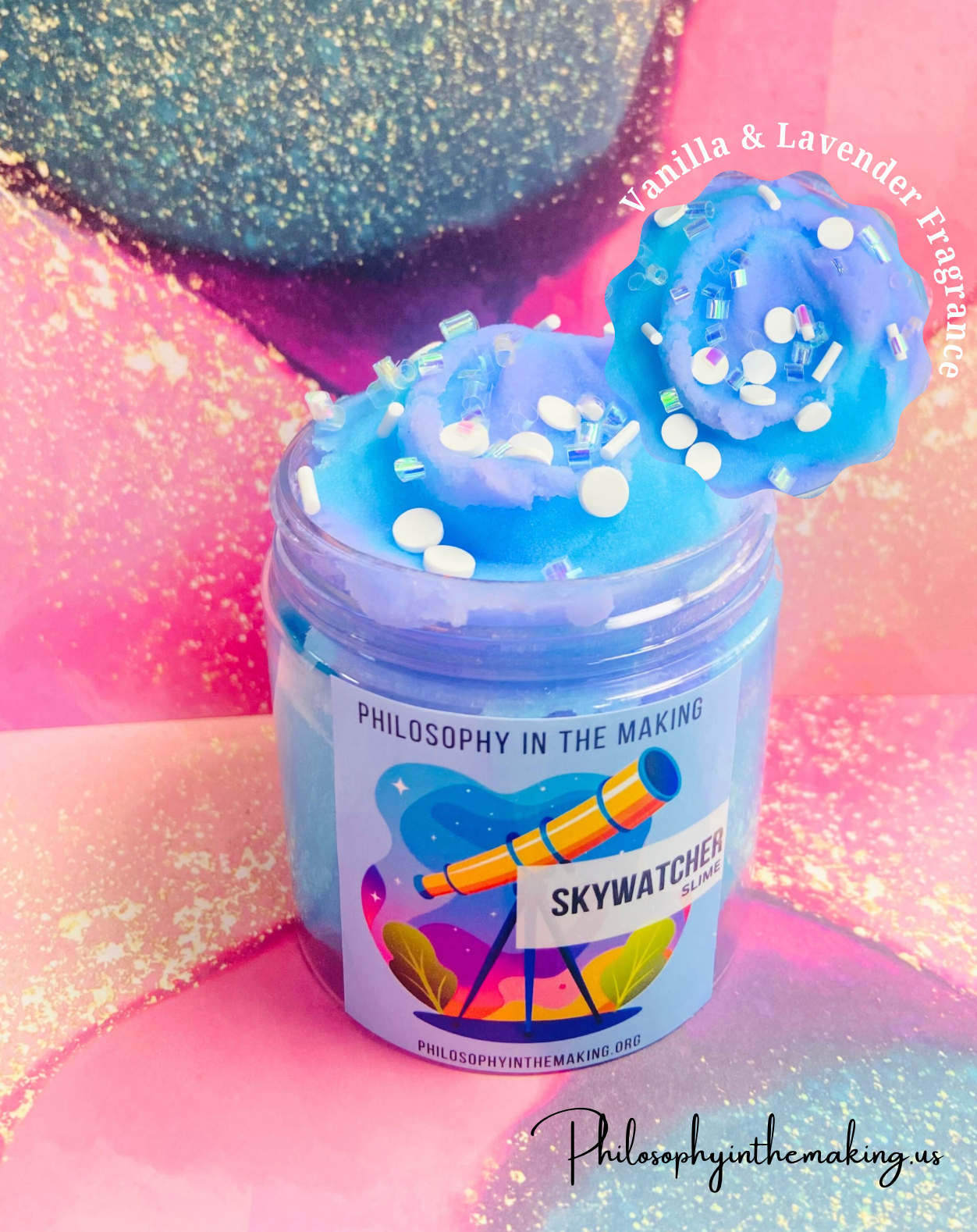 Skywatcher Cloud Slime, Aromatherapy Slime,Therapy, Stress Toy, Vanilla Slime